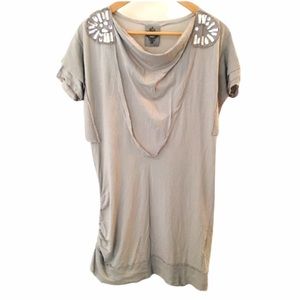 Y2K Bejeweled grey tee